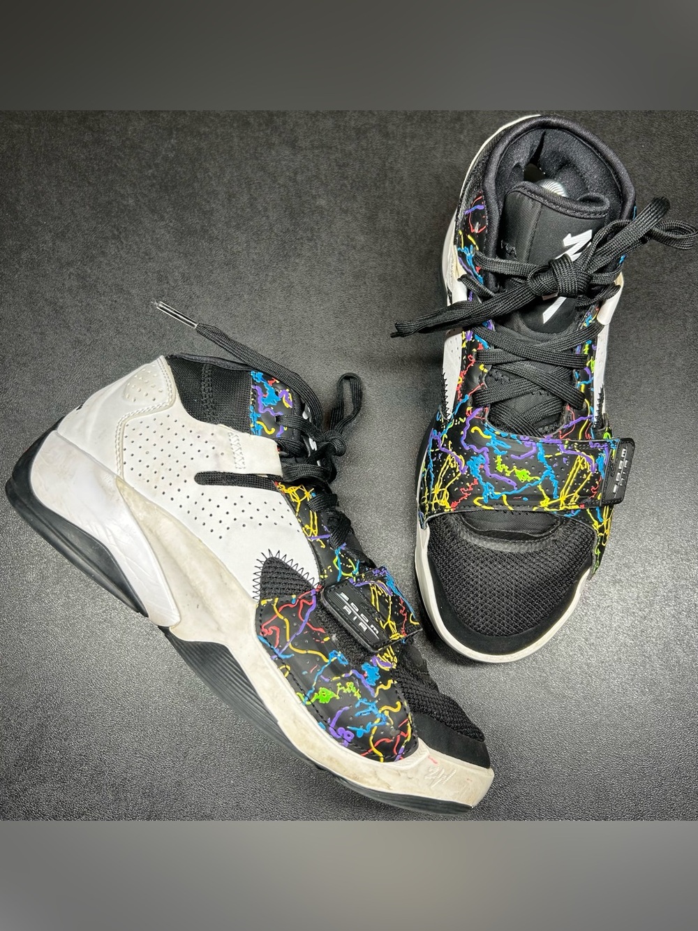 Nike Jordan Mens Size 8.5 Zion 2 Black White Multi Color Athletic Shoes